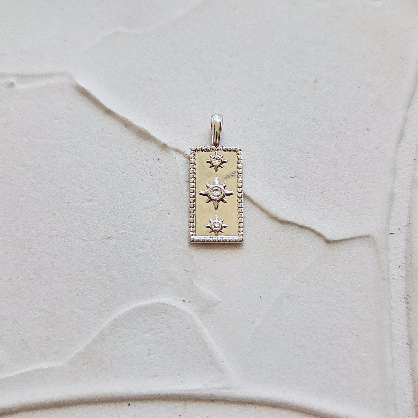 Trio of Lights Charm - Silver