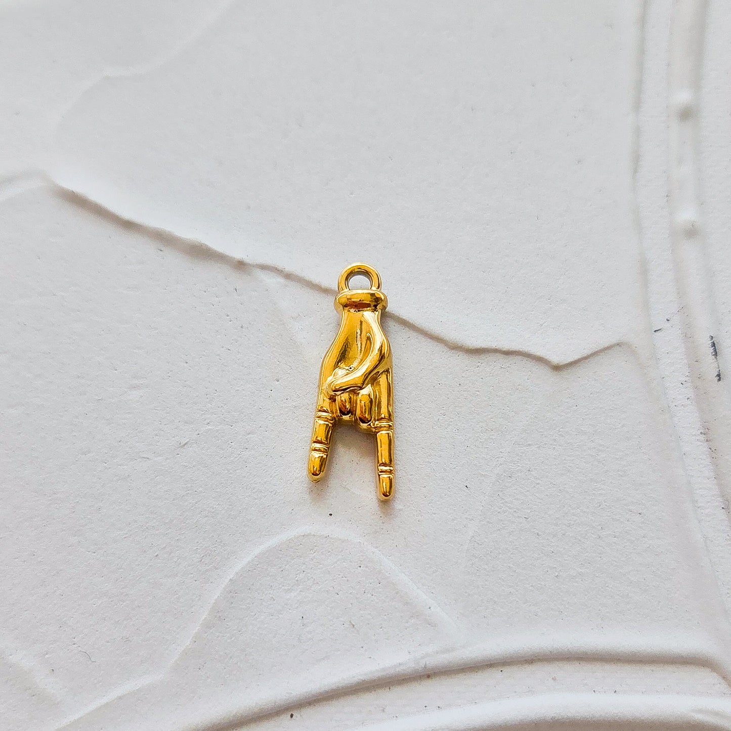 Rock on Charm - Gold