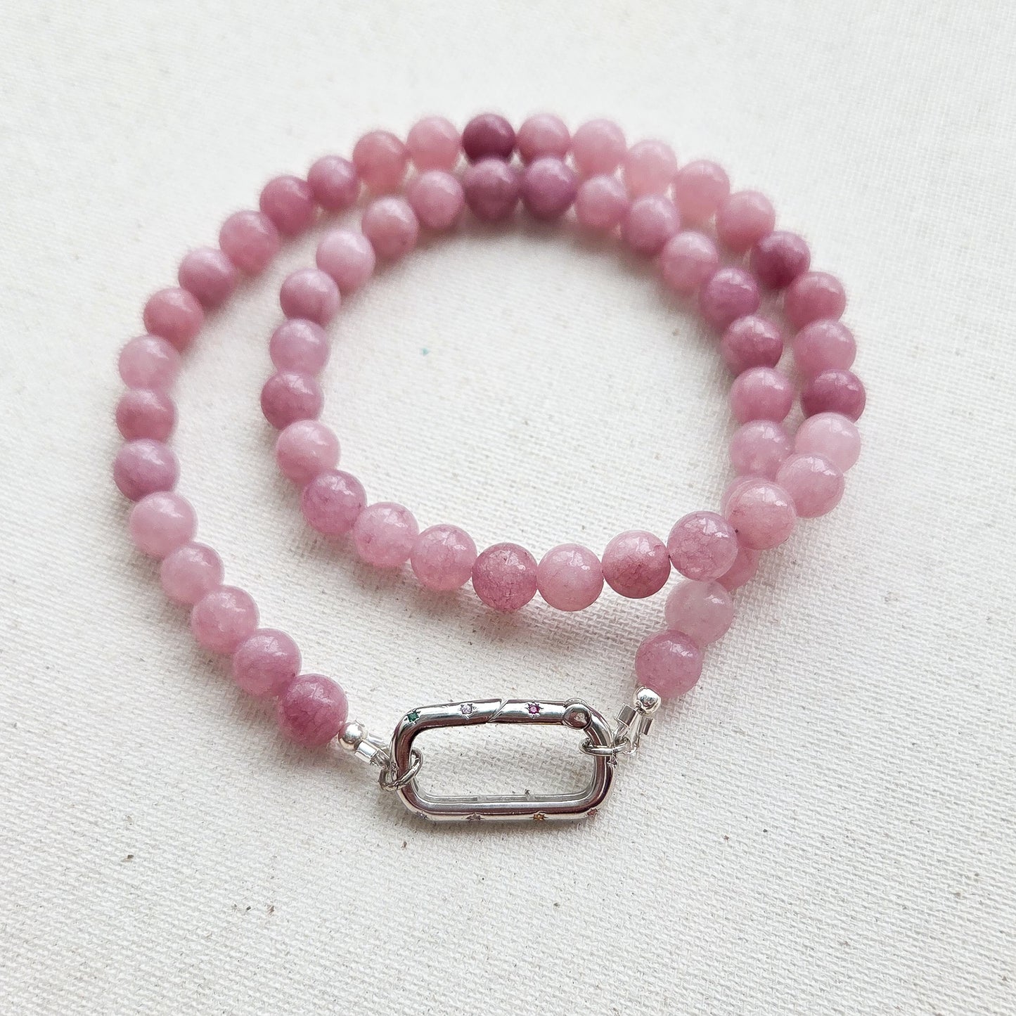 Charlotte Necklace Lavender - Silver