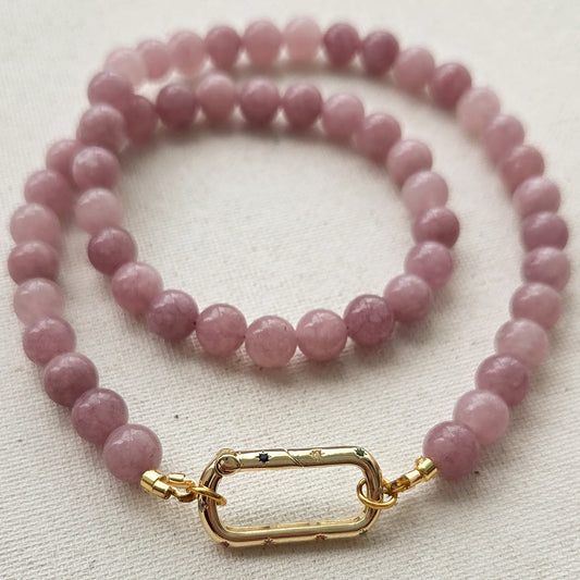 Charlotte Necklace Gold - Lavender