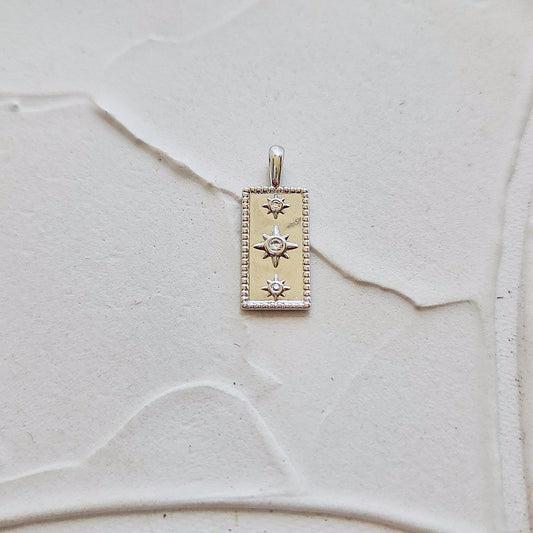 Trio of Lights Charm - Silver