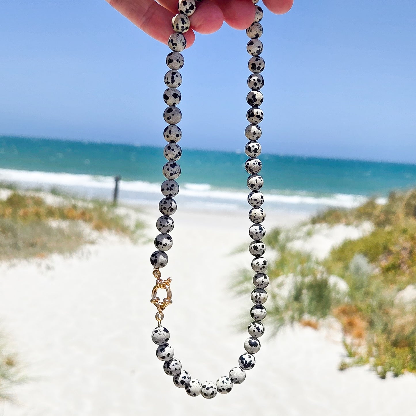 Gemma Necklace Dalmation Jasper
