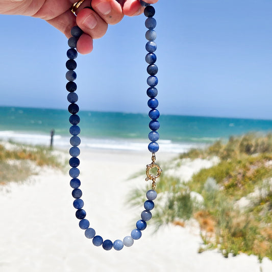 Gemma Necklace Blue Adventurine